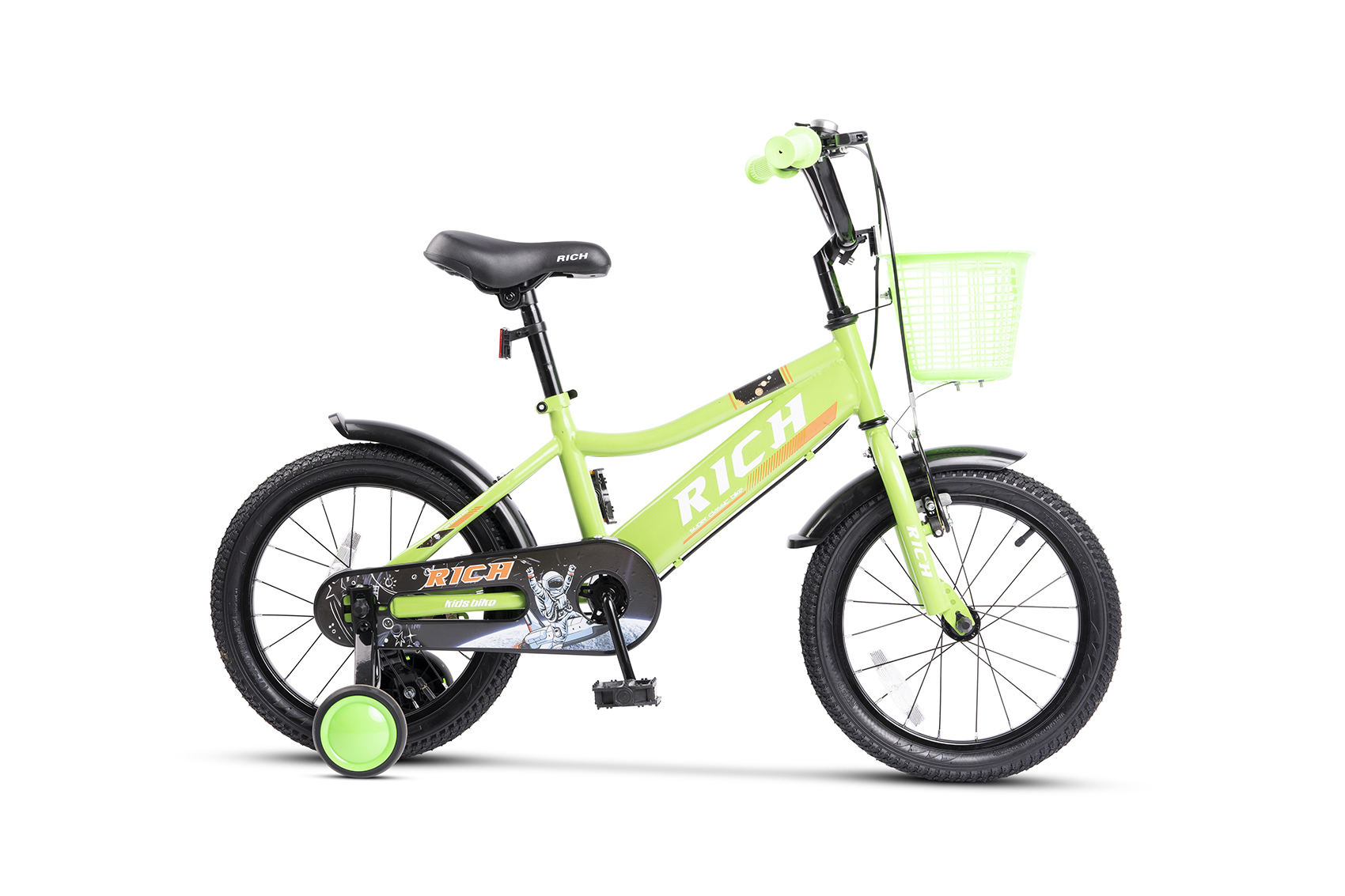 BICICLETE PENTRU COPII - Bicicleta Copii 3-5 ani Rich R1405A 14", Verde/Alb, https:carpatsport.ro
