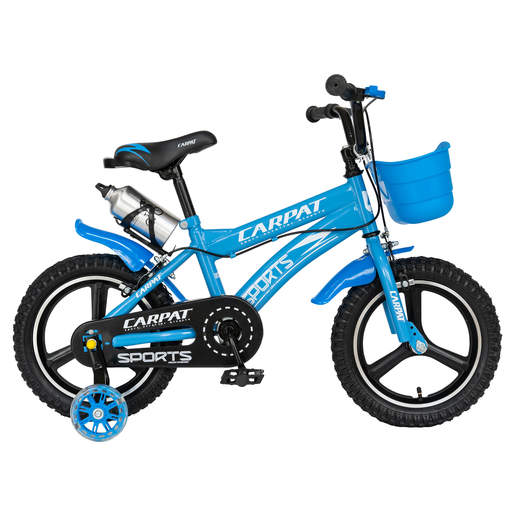 CARPAT Bicicleta copii 4-6 ani, roti 16 inch din magneziu, frane c-brake, roti ajutatoare cu led, carpat kids c1600a, cadru cu