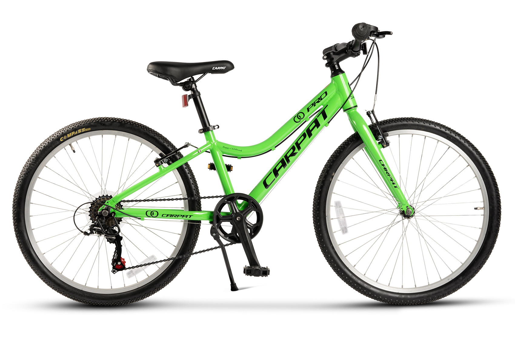 BICICLETE DE MUNTE - ﻿﻿Bicicleta Copii MTB Carpat C24208C, 24", Verde/Negru, carpatsport.ro