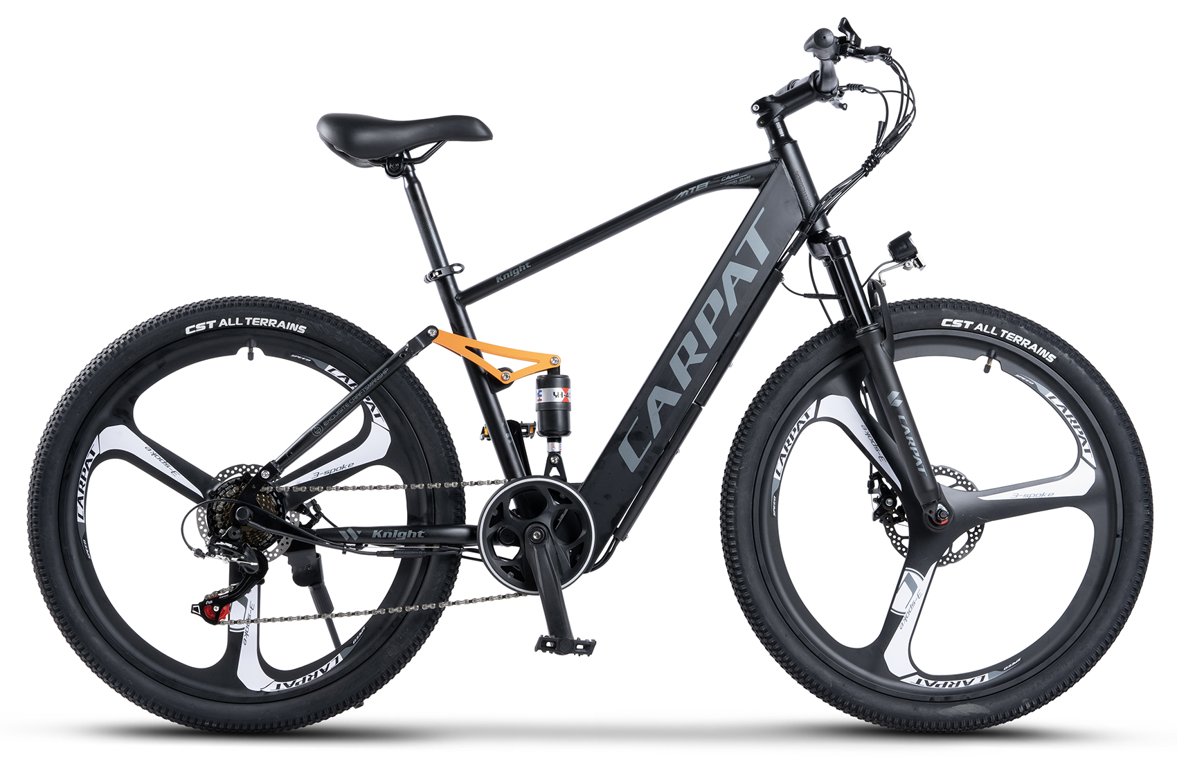 PROMO BICICLETE - Bicicleta Electrica (E-Bike) MTB Carpat Knight C26519E 26", Negru/Gri, https:carpatsport.ro
