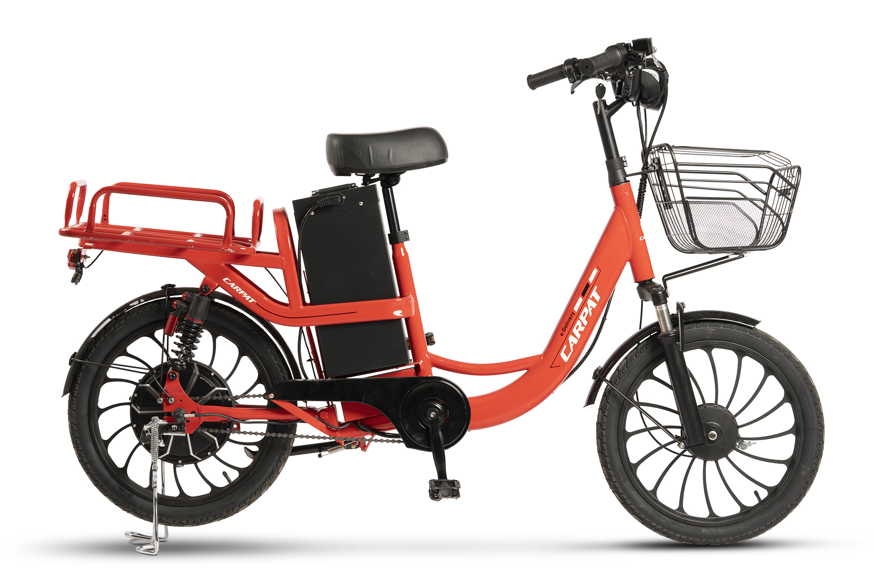 BICICLETE ELECTRICE - Bicicleta Full-Electrica (E-Bike) Carpat E-Delivery C20314E 20", Rosu, carpatsport.ro