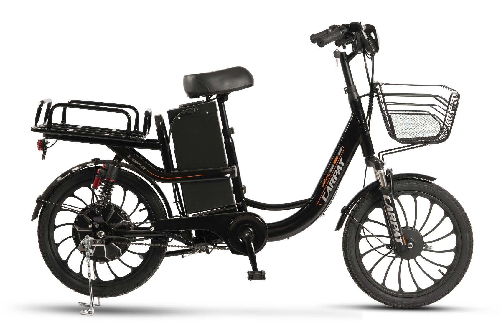 BICICLETE ELECTRICE - Bicicleta Full-Electrica (E-Bike) Carpat E-Delivery C20314E 20", Negru, carpatsport.ro