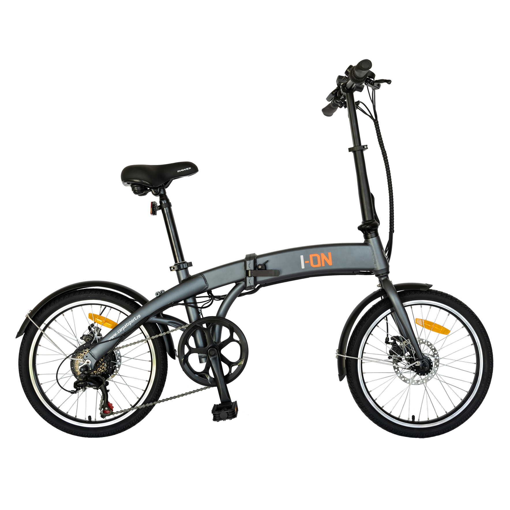 CARPAT Bicicleta electrica (e-bike) pliabila i-on i1004e, aluminiu 6061, roata 20 inch, frane disc, motor 250w echipare shimano 6