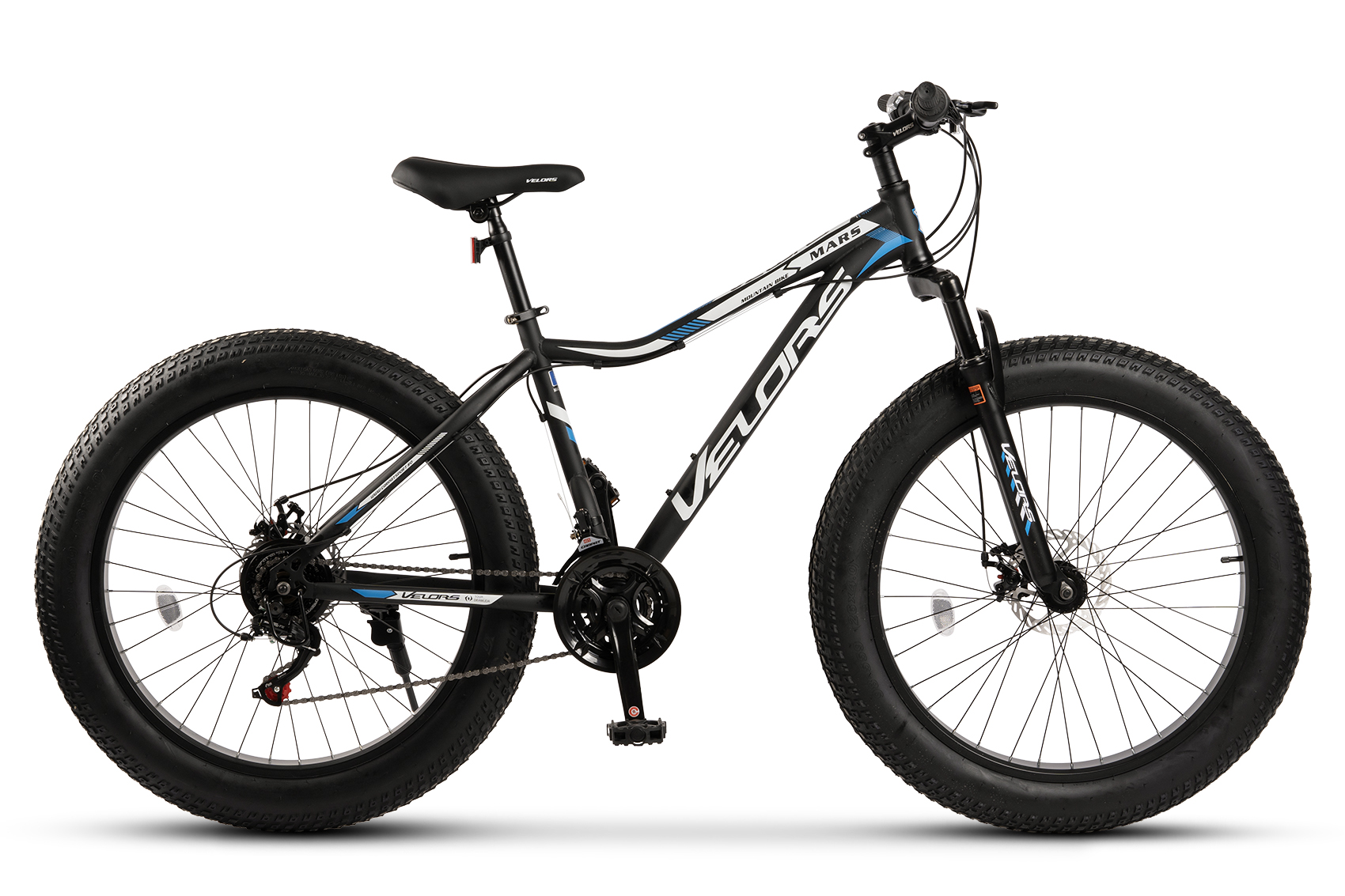BICICLETE FAT BIKE - Bicicleta Fat-Bike Velors Mars V2605G 26",Negru/Alb/Albastru, https:carpatsport.ro
