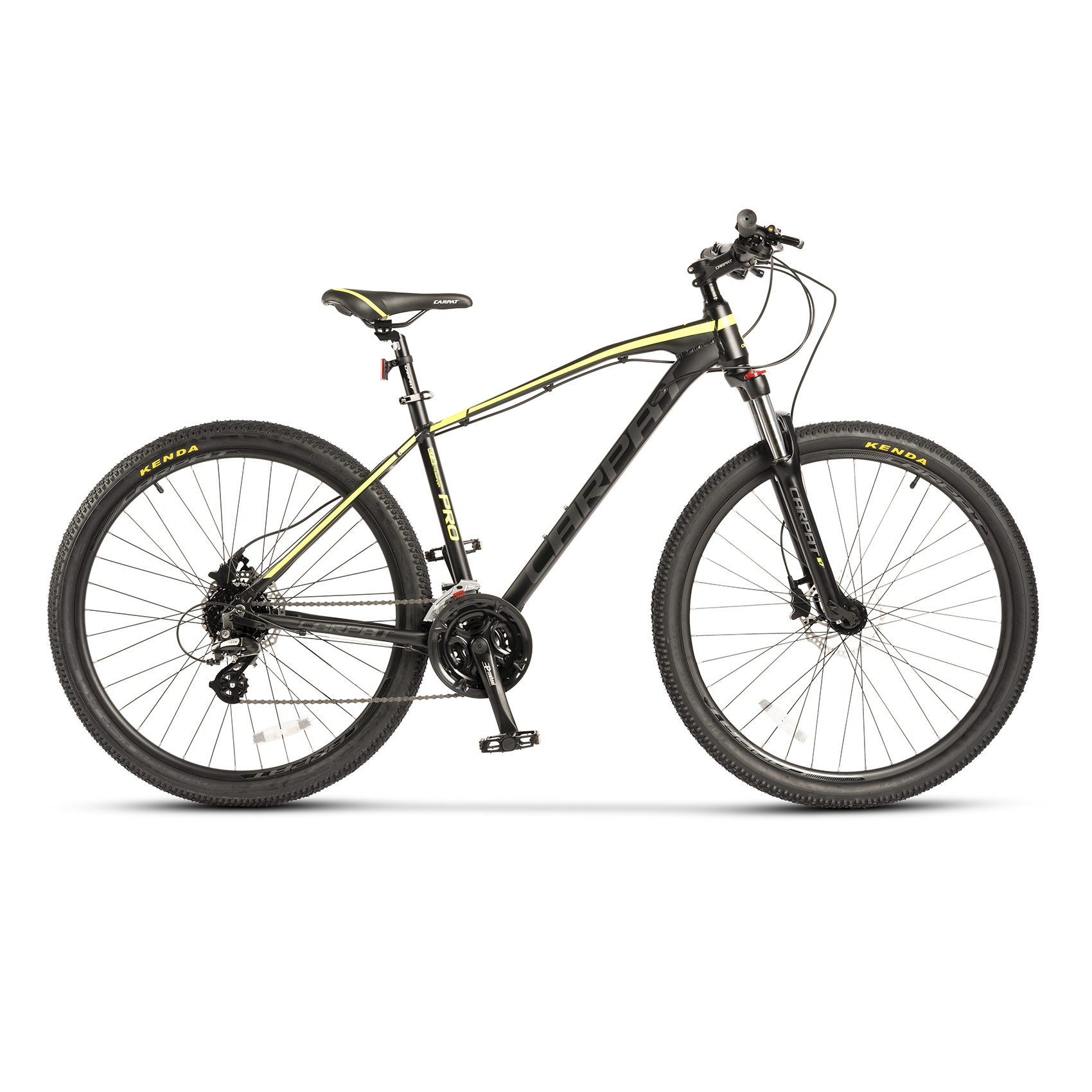 BICICLETE HIDRAULICE - Bicicleta MTB-HT Carpat PRO C27225H 27.5", Negru/Galben, carpatsport.ro