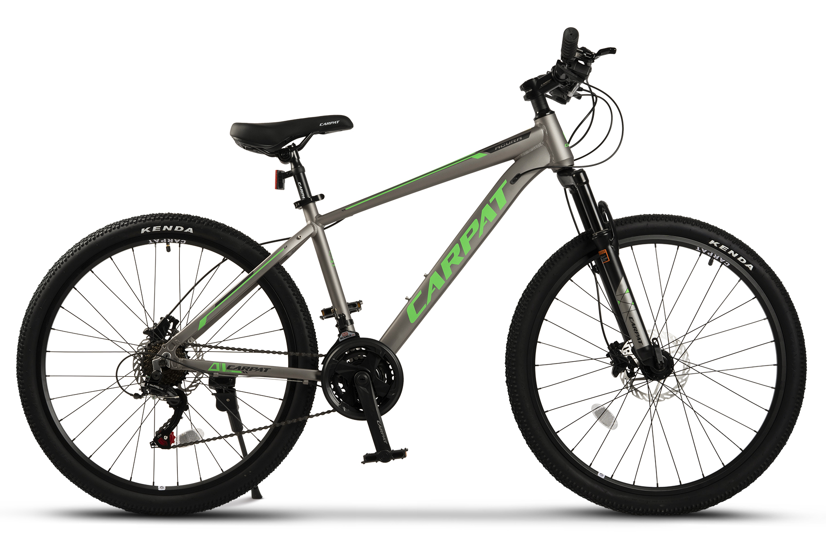 BICICLETE HIDRAULICE - Bicicleta MTB Hidraulica Carpat Acura C2699H 26", Gri/Negru/Verde, carpatsport.ro