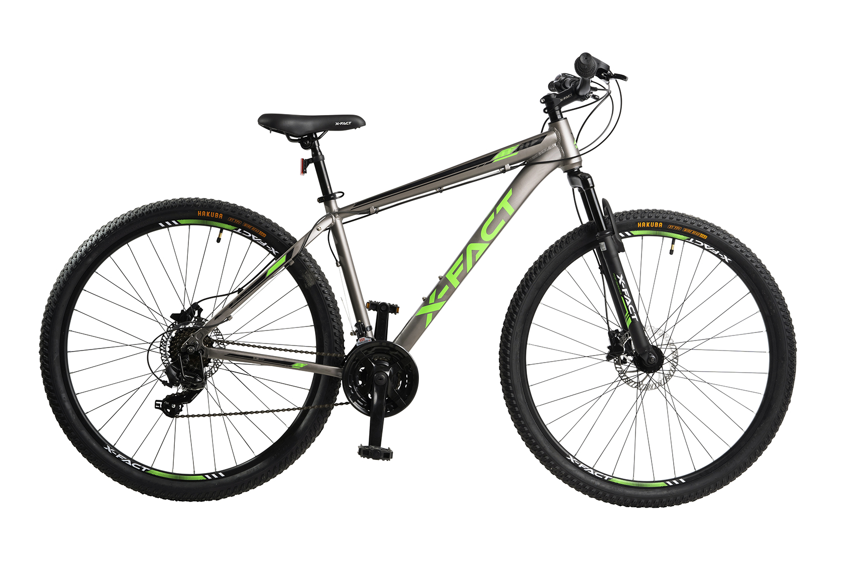 PROMO BICICLETE - Bicicleta MTB Hidraulica X-Fact Atlas 2999H 29", Gri/Verde, carpatsport.ro