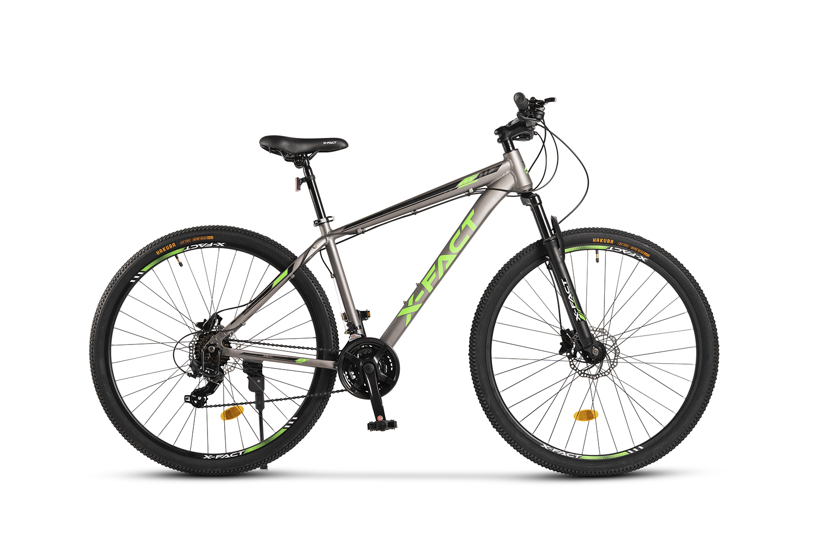PROMO BICICLETE - Bicicleta MTB Hidraulica X-Fact Atlas 2999H 29", Gri/Verde, carpatsport.ro
