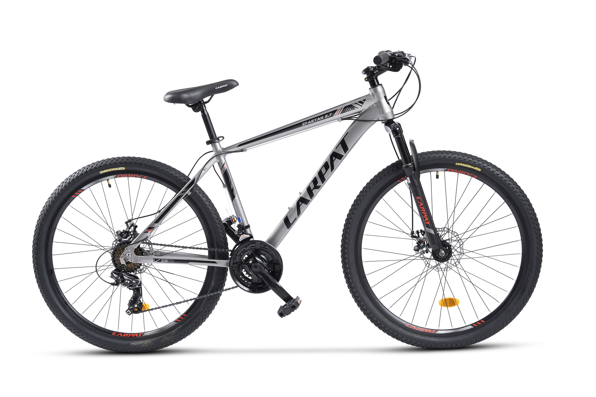 PROMO BICICLETE - Bicicleta MTB-HT CARPAT Spartan C2759C 27.5", Gri/Rosu/Negru, https:carpatsport.ro