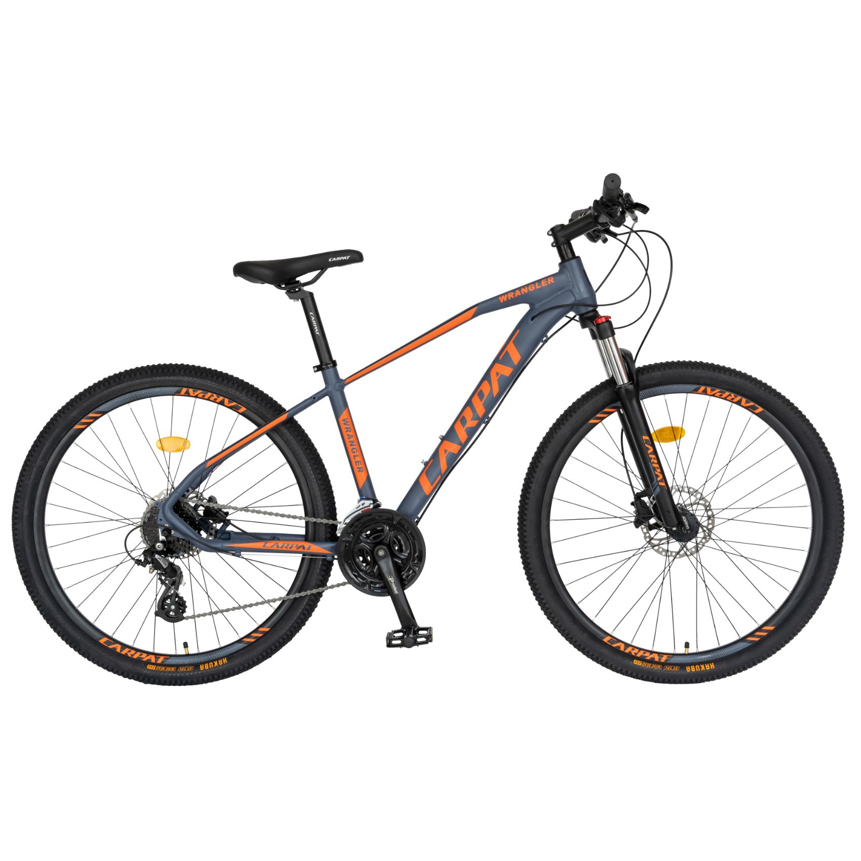 BICICLETE HIDRAULICE - Bicicleta MTB-HT Carpat Wrangler C2759AH 27.5", Negru/Portocaliu, carpatsport.ro
