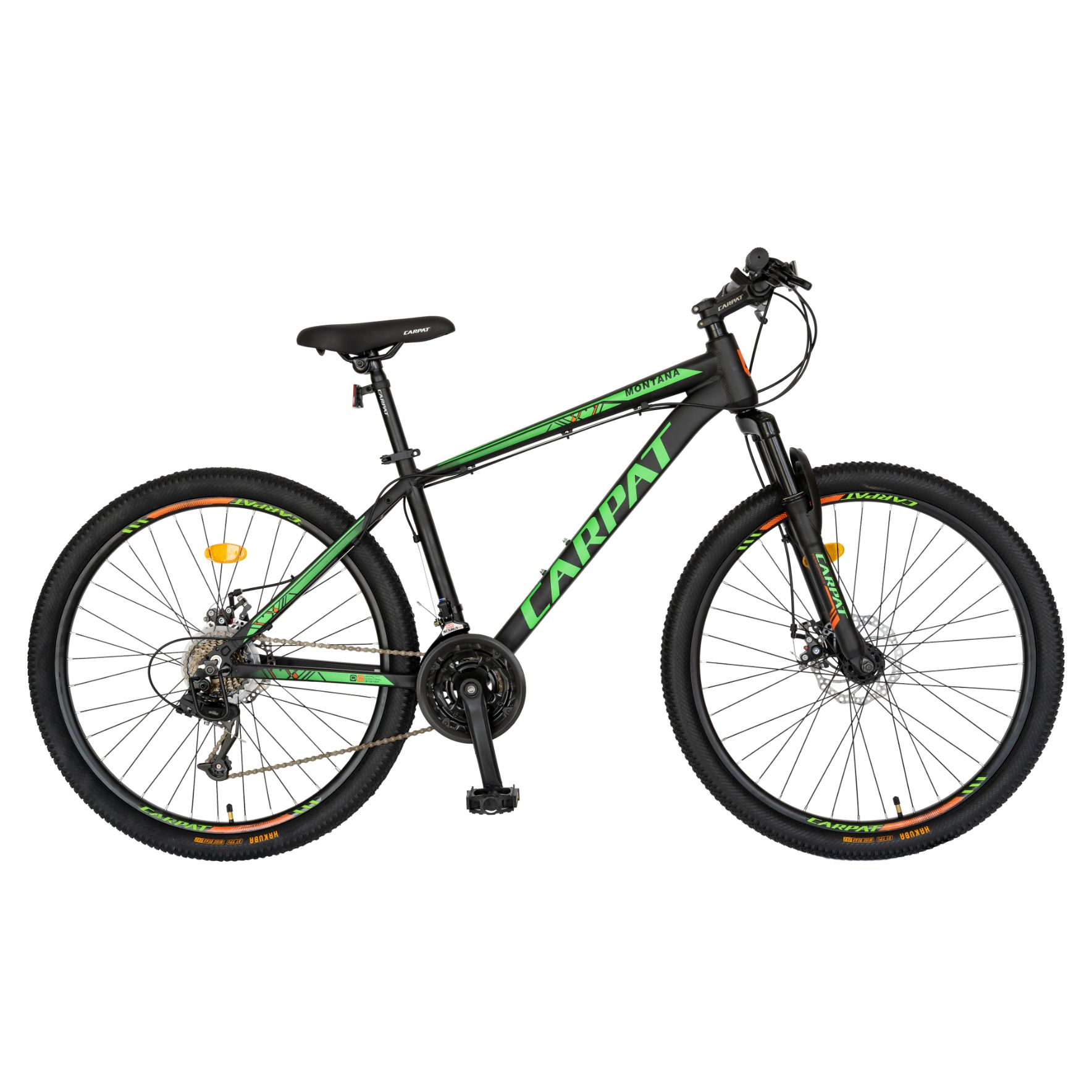 CARPAT Bicicleta mtb-ht montana, manete schimbator secventiale, 21 viteze, cadru aluminiu, roti 26 inch, frane pe disc, carpat