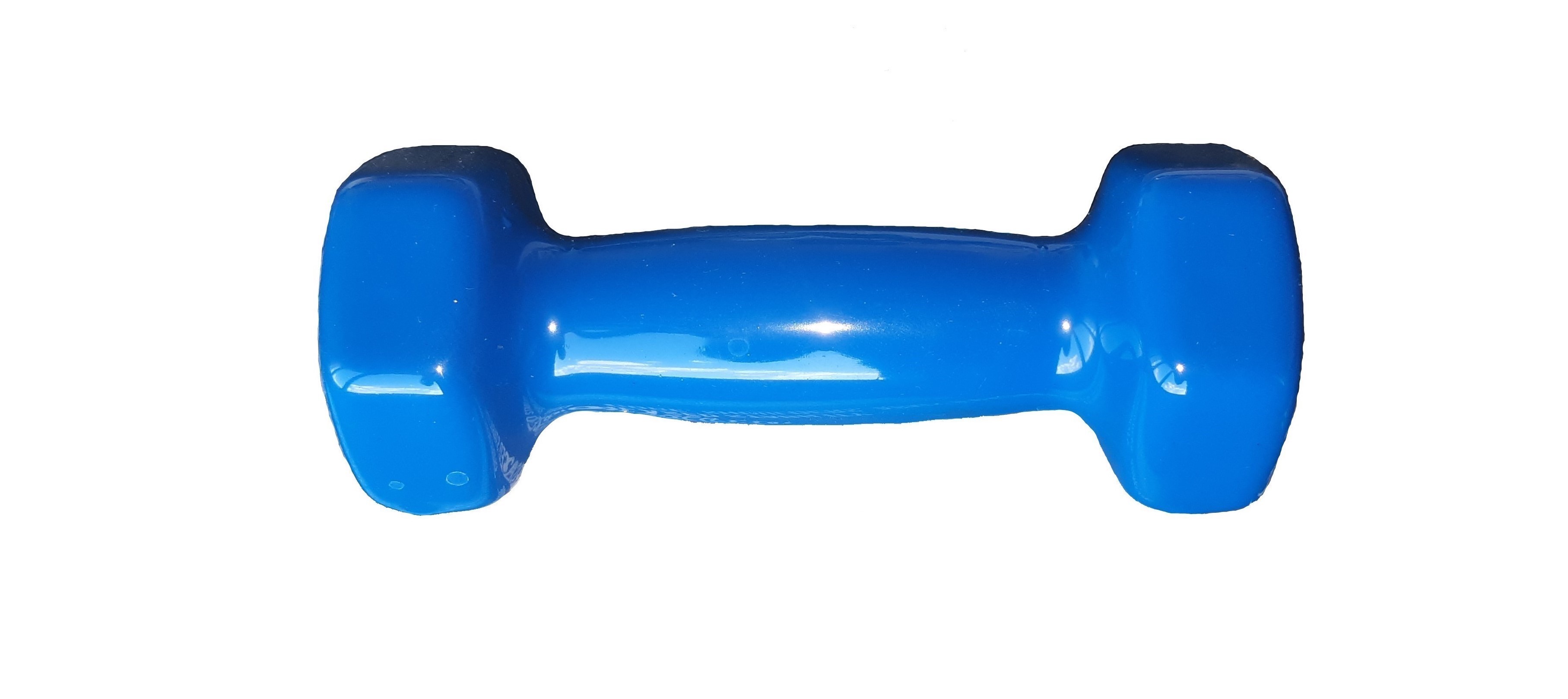 Gantera vilnil 2 kg, aspect lucios, albastru