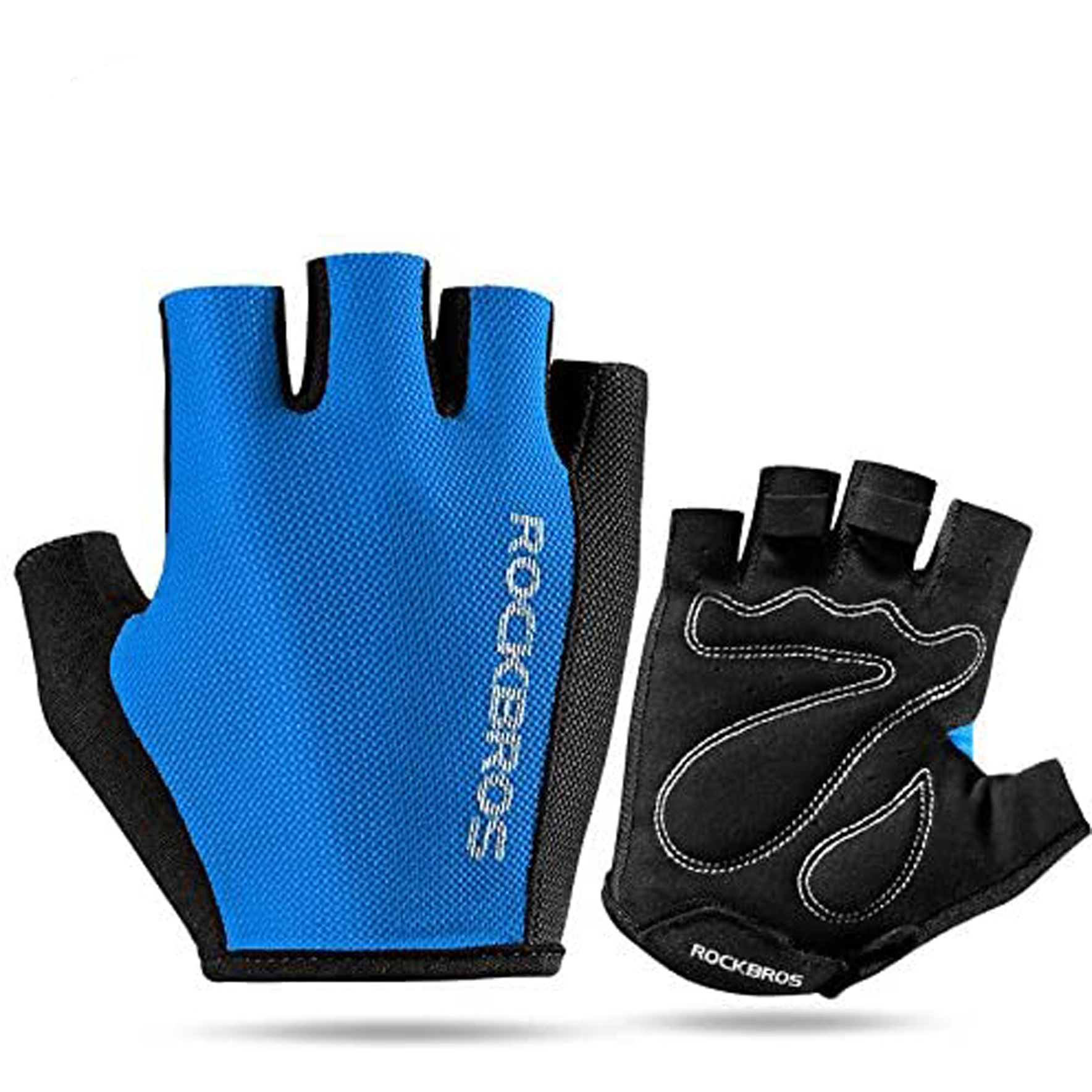 ROCKBROS Manusi ciclism albastru/negru rockbros - l