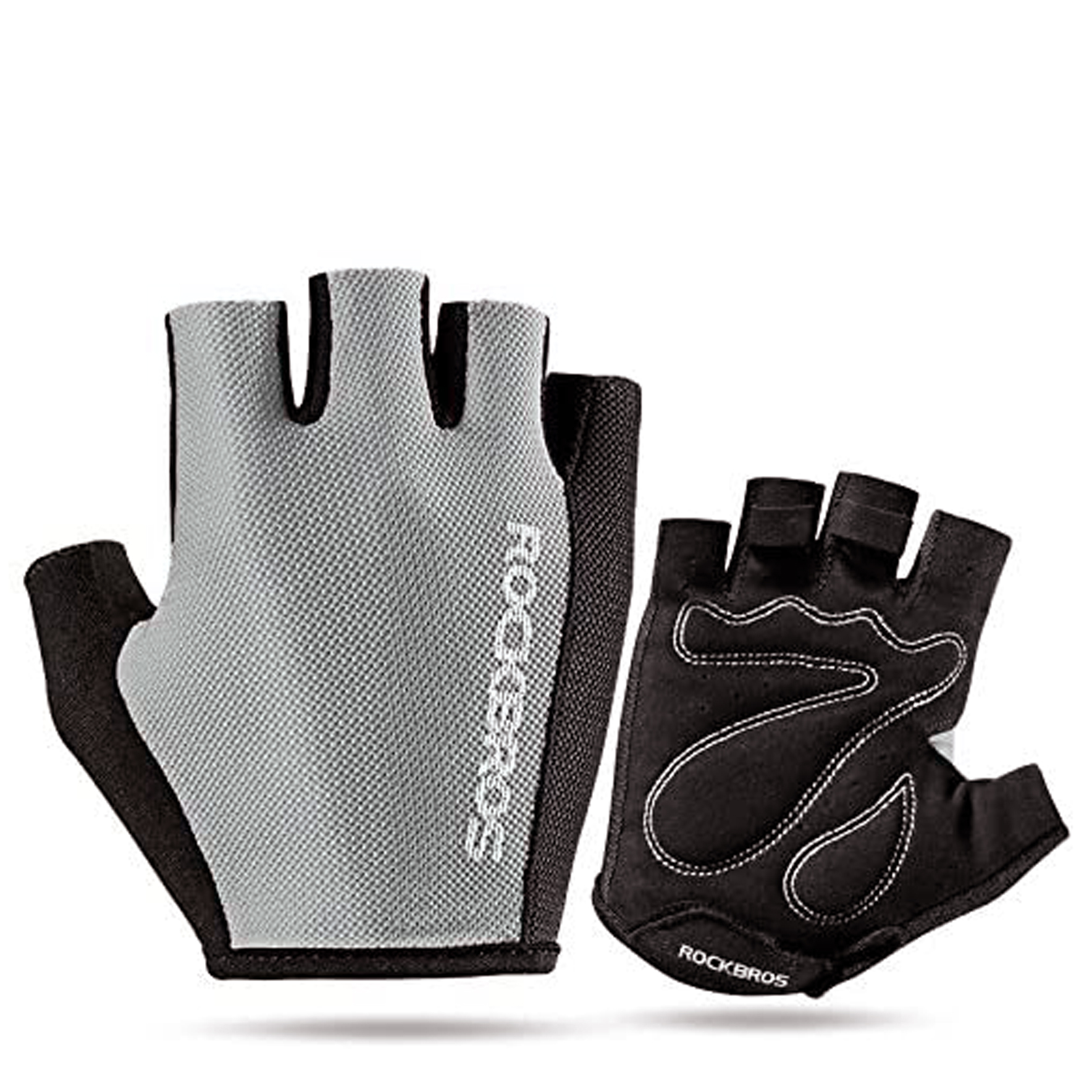 ROCKBROS Manusi ciclism gri/negru rockbros - m