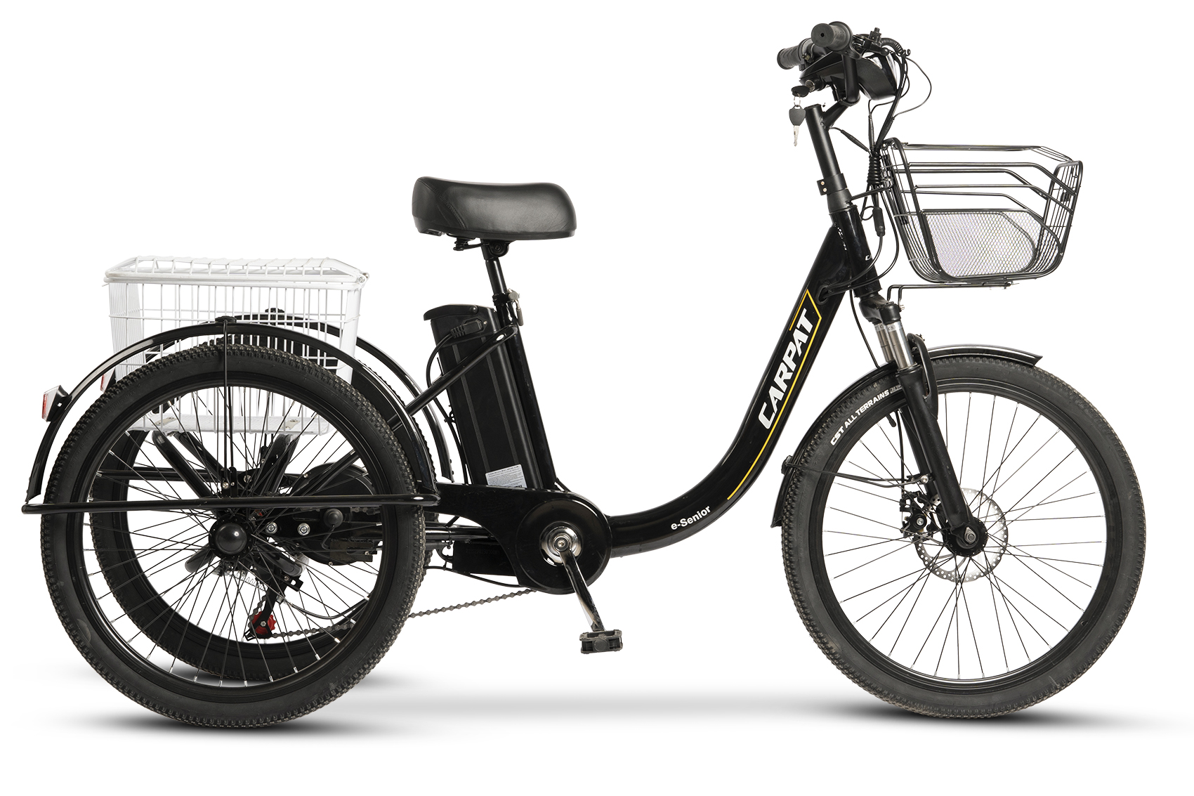 BICICLETE ELECTRICE - Triciclu Full-Electric (E-Bike) Carpat e-Senior C24315E 24", Negru, carpatsport.ro