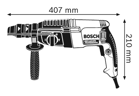 Ciocan rotopercurtor profesional Bosch GBH 2-26 DFR, 800 W