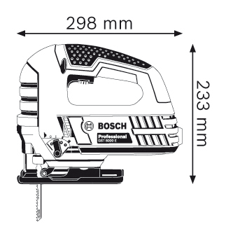 Fierăstrău vertical profesional Bosch GST 8000 E, 710 W, 80 mm