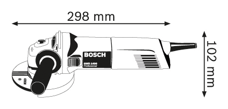 Polizor unghiular profesional Bosch GWS 1400, 1400 W, 11000 rpm