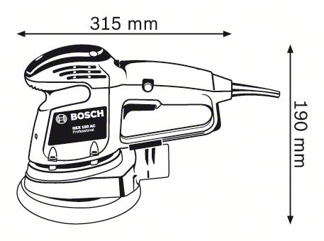 Șlefuitor cu excentric profesional Bosch GEX 150 AC, 340 W 