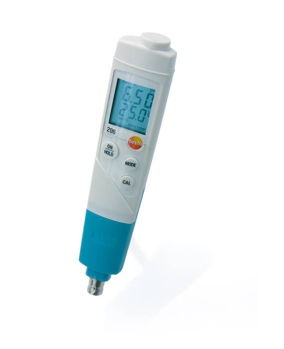 pH-metru portabil cu mufă BNC, testo 206-pH3