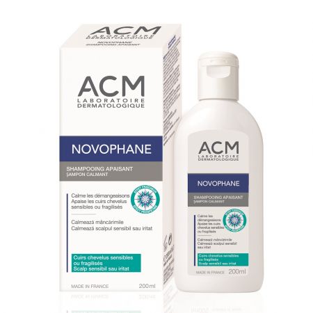 Ingrijire par - Sampon calmant pentru scalp sensibil sau iritat Novophane, 200 ml, Acm, nordpharm.ro