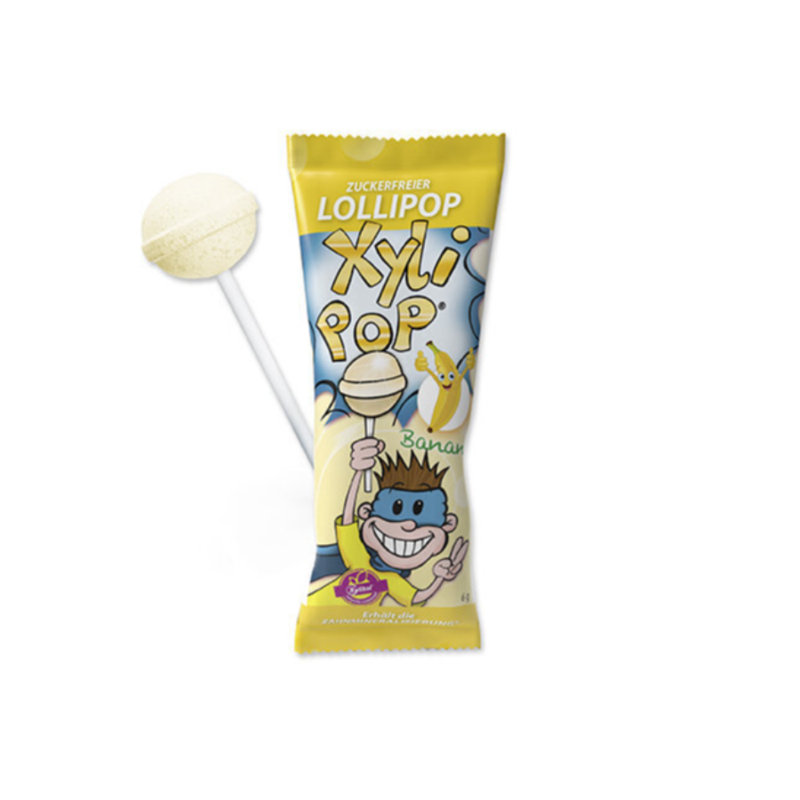 Copii - Acadea fara zahar cu aroma de banana XyliPop, 6 g, Miradent
, nordpharm.ro