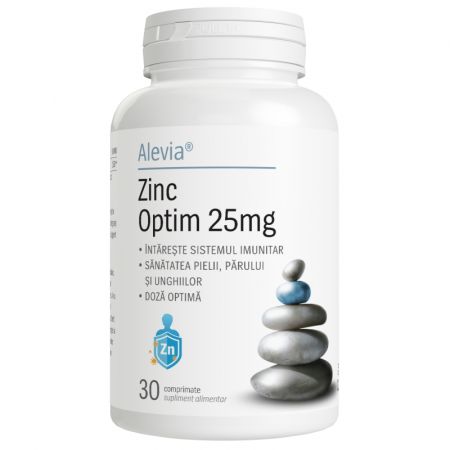 Vitamine si suplimente - Zinc Optim 25mg, 30 comprimate, Alevia
, nordpharm.ro