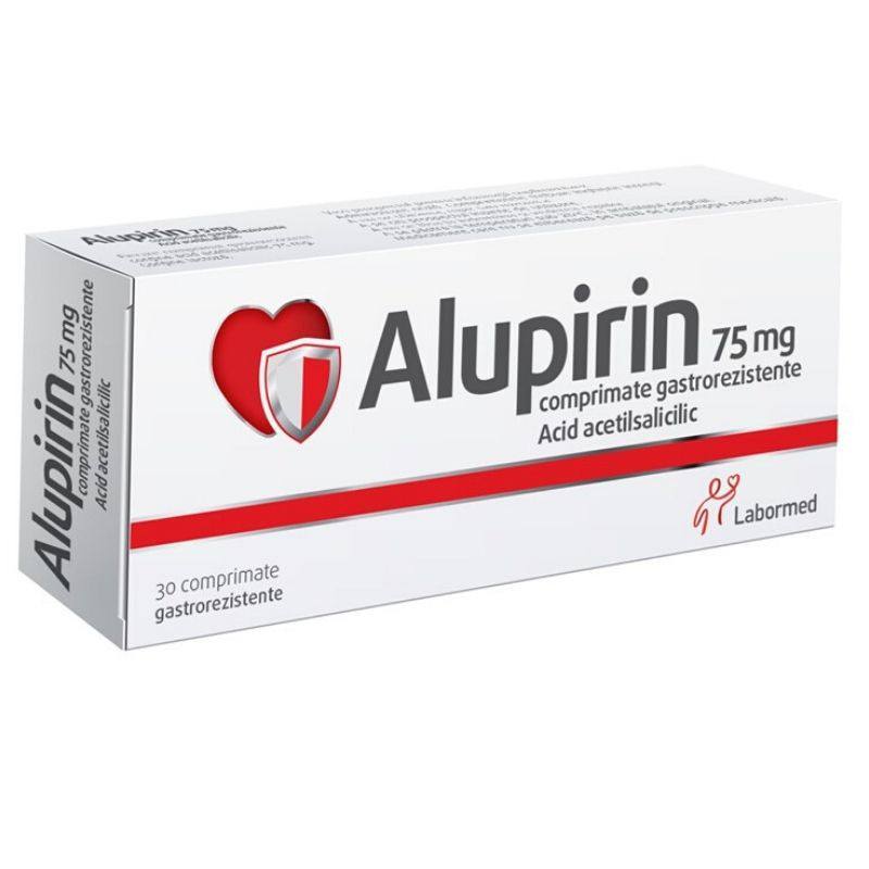 Sistemul cardiovascular - Alupirin, 75 mg, 30 comprimate gastrorezistente, Labormed, nordpharm.ro