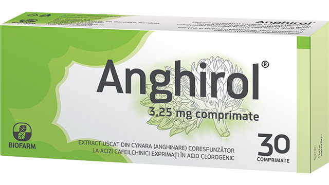 Afectiuni digestive - Anghirol, 30 comprimate, Biofarm, nordpharm.ro