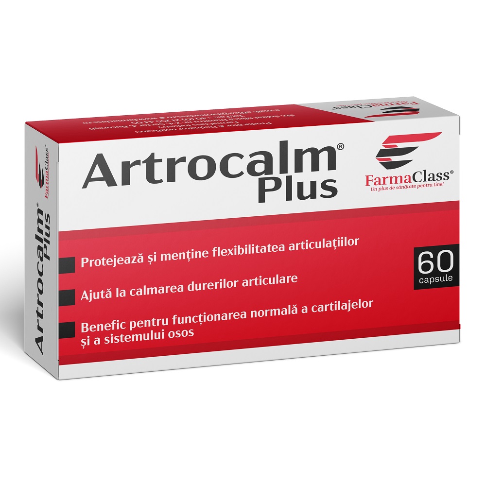 Vitamine si suplimente - Artrocalm Plus, 60 capsule, FarmaClass, nordpharm.ro