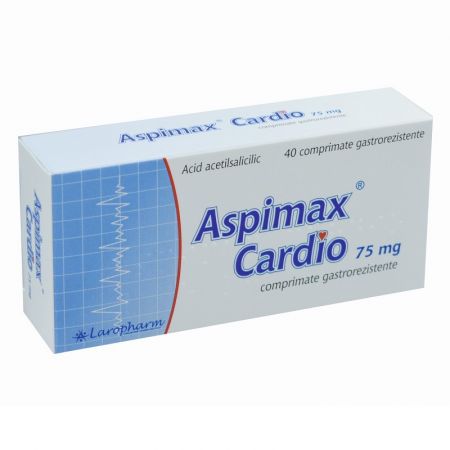 Sistemul cardiovascular - Aspimax Cardio, 75 mg, 40 comprimate, Laropharm , nordpharm.ro