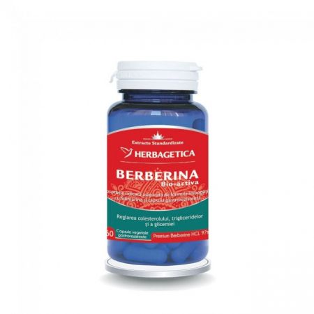 Vitamine si suplimente - Berberina Bio-activa, 60 capsule, Herbagetica , nordpharm.ro