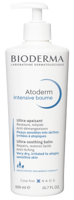 Igiena si ingrijirea copilului - Balsam restructurant si calmant pentru piele atopica Atoderm Intensive, 500 ml, Bioderma, nordpharm.ro