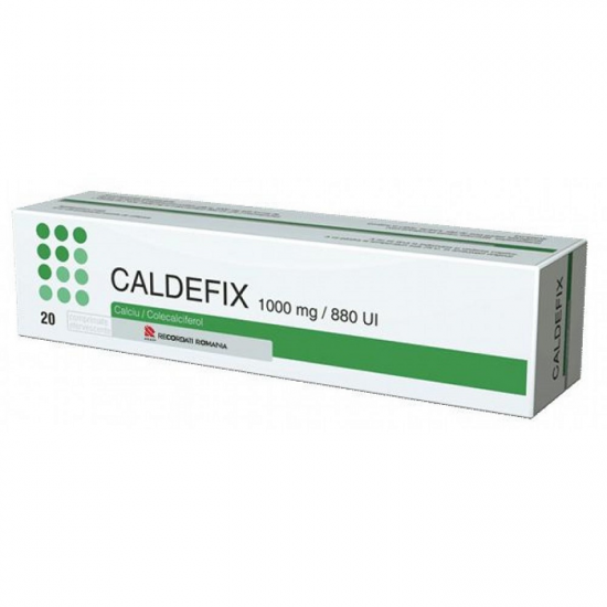 Minerale, vitamine  - CALDEFIX 1000MG/880UI CT*20 CPR EFF, nordpharm.ro