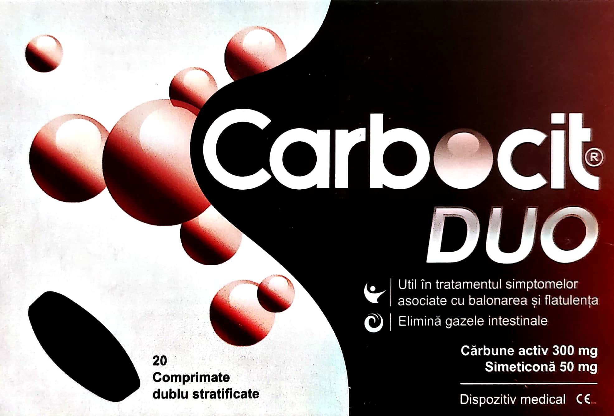Afectiuni digestive - Carbocit DUO, 20 comprimate dublu stratificate, Biofarm
, nordpharm.ro