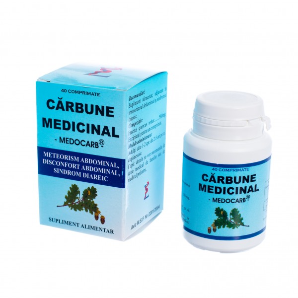 Sistemul digestiv - Carbune medicinal, 40 comprimate, Elidor , nordpharm.ro