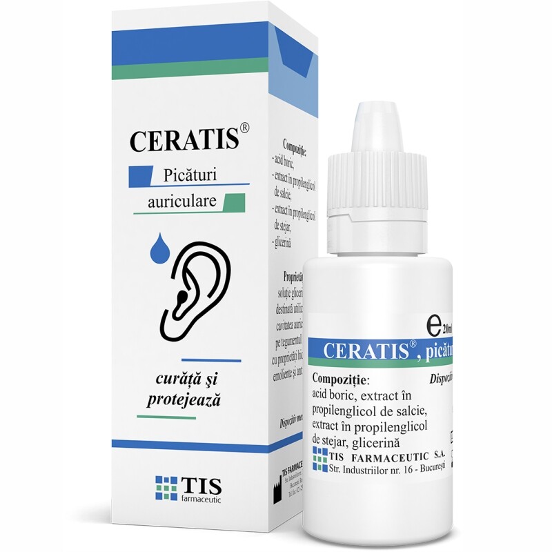 ORL - Ceratis picaturi auriculare, 20 ml, Tis Farmaceutic, nordpharm.ro