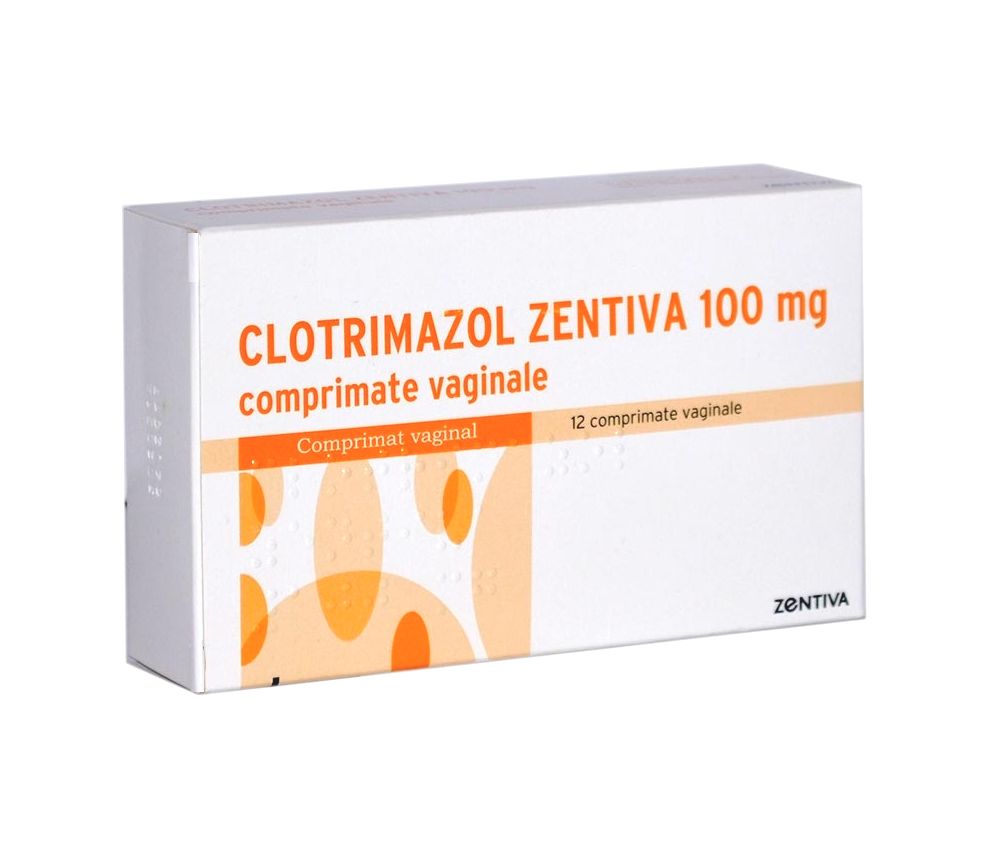 Afectiuni ginecologice - Clotrimazol, 100 mg, 12 comprimate vaginale, Zentiva, nordpharm.ro