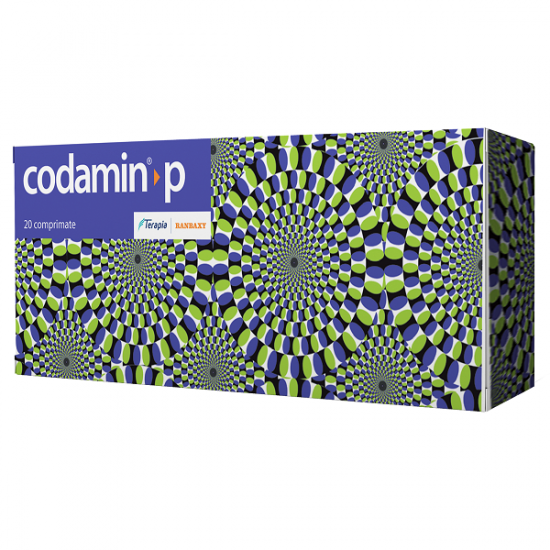 Analgezice, antiinflamatoare, antipiretice - Codamin P, 20 comprimate, Terapia, nordpharm.ro