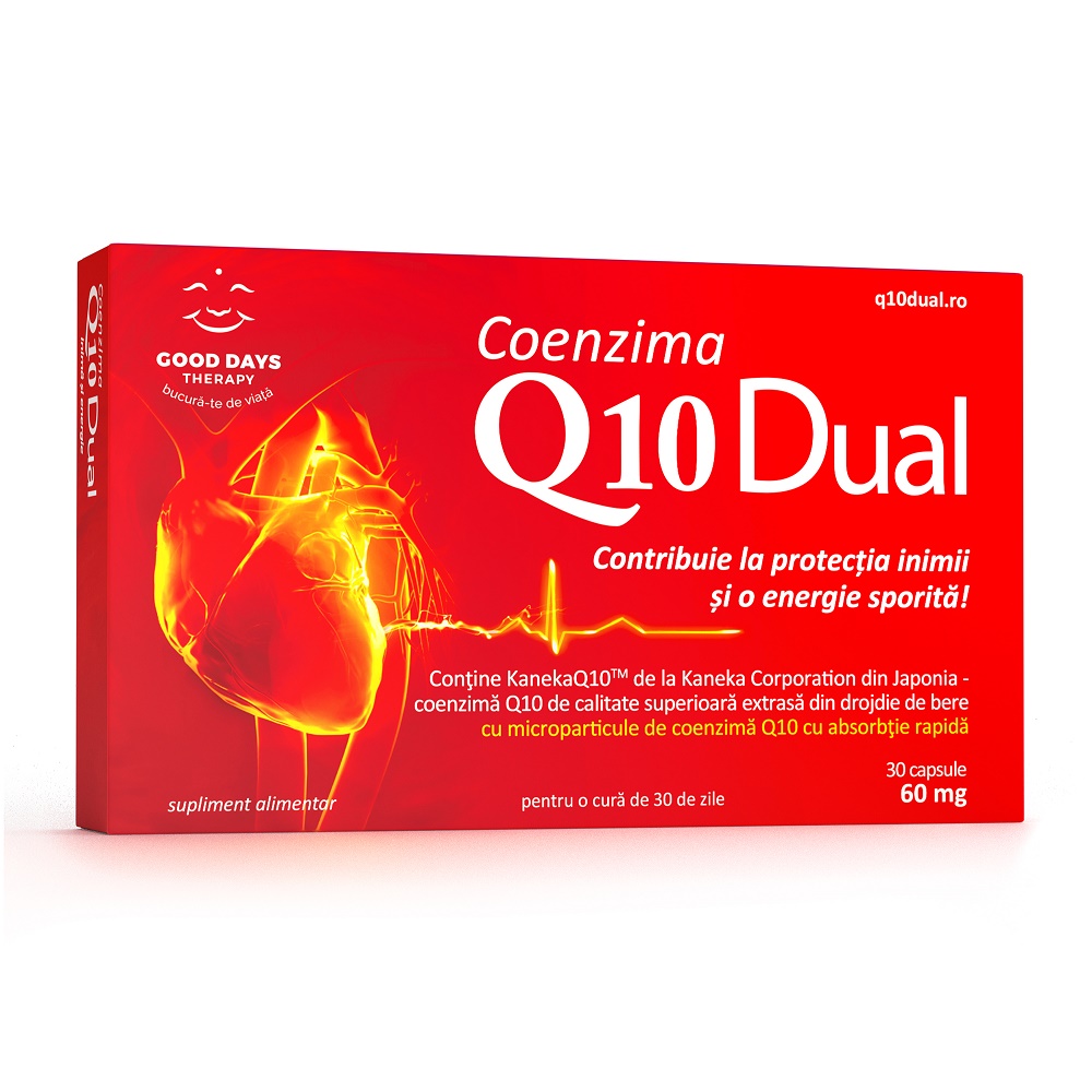 Sistemul cardiovascular - Coenzima Q10 Dual 60mg, 30 capsule, Good Days Therapy, nordpharm.ro