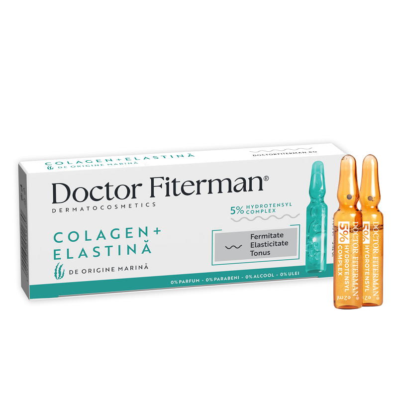 Ingrijire personala - Colagen+Elastina, 10 fiole x 2 ml, Doctor Fiterman , nordpharm.ro