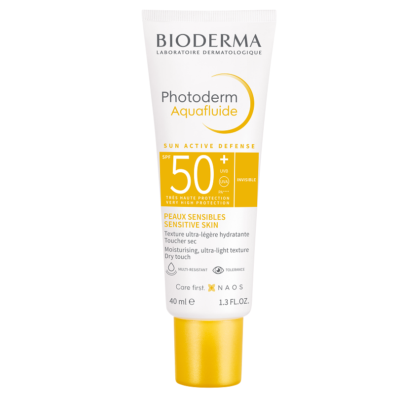 Protectie solara adulti - Crema lejera cu SPF50+ Aquafluide Photoderm, 40 ml, Bioderma, nordpharm.ro