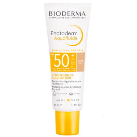 Protectie solara adulti - Crema lejera cu SPF50+ Photoderm Aquafluide, 40 ml, Claire, Bioderma, nordpharm.ro