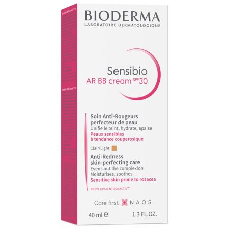 Ten sensibil si intolerant - Crema Sensibio AR BB, SPF 30, 40 ml, Bioderma , nordpharm.ro