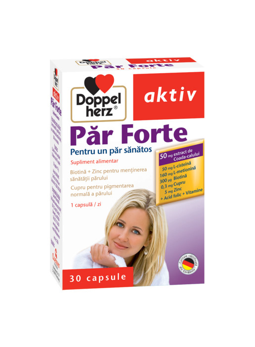 Piele, par si unghii  - Vitamine pentru par Par Forte, 30 capsule, Doppelherz , nordpharm.ro
