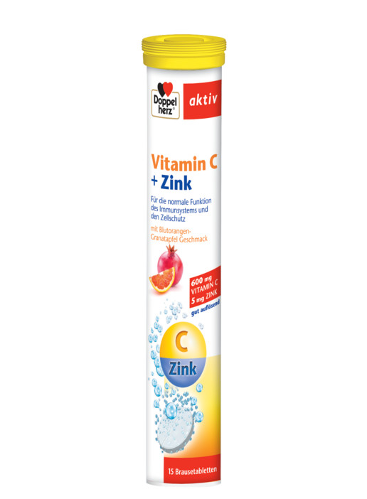 Imunitate - Vitamina C + Zinc Aktiv, 15 comprimate, Doppelherz , nordpharm.ro