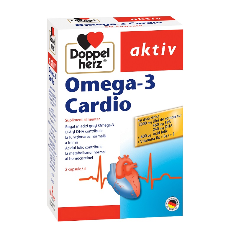 Sistemul cardiovascular - DOPPELHERZ OMEGA 3 CARDIO CTX60 CPR, nordpharm.ro
