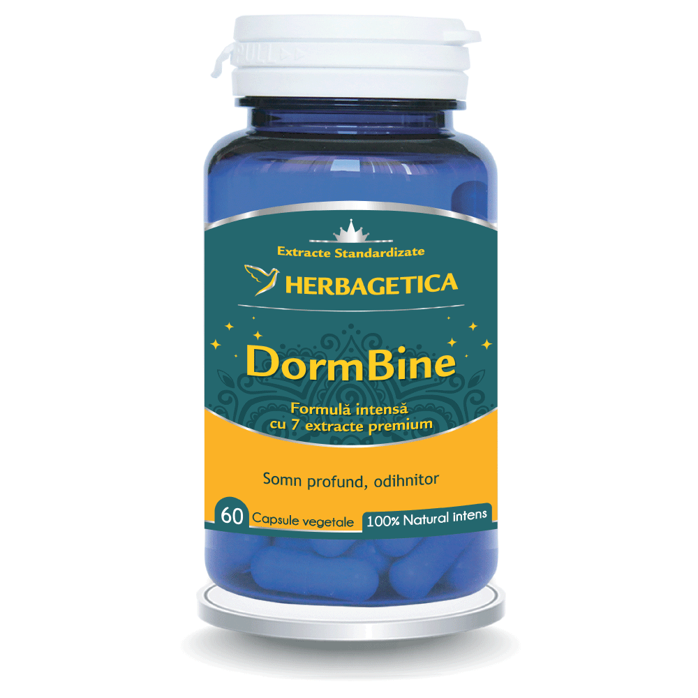 Suplimente alimentare - DormBine, 60 capsule vegetale, Herbagetica , nordpharm.ro