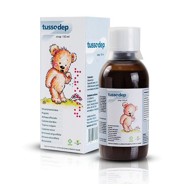 Suplimente pentru copii - Sirop de tuse pentru copii Tussodep, 150 ml, Dr. Phyto, nordpharm.ro