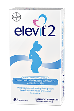 Maternitate si lauzie - Elevit 2, 30 capsule, Bayer, nordpharm.ro